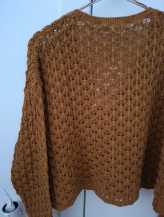 Chaqueta punto Zara mostaza corta