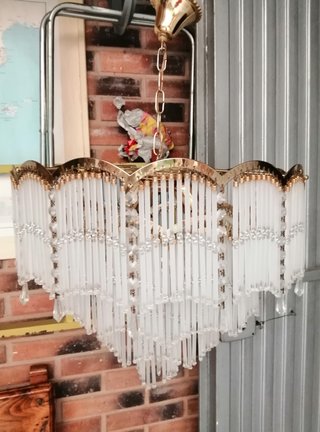 Lámparas de techo cristal y metal
