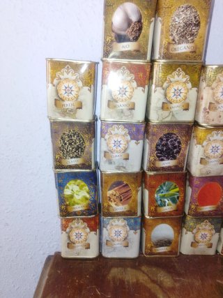 Cajitas de especias decoradas