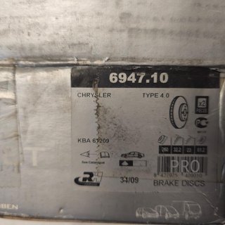 JUEGO DISCOS FRENO DELANTEROS CHRYSLER NUEVO 694710