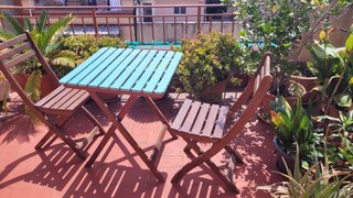 Mesa y 2 Sillas Terraza Madera Ikea