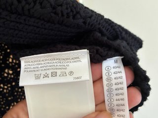 Cárdigan bolero negro de punto Talla M