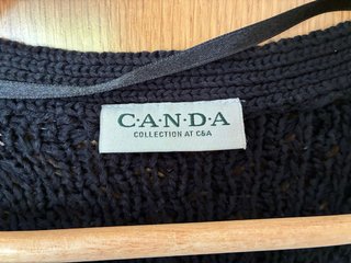 Cárdigan bolero negro de punto Talla M