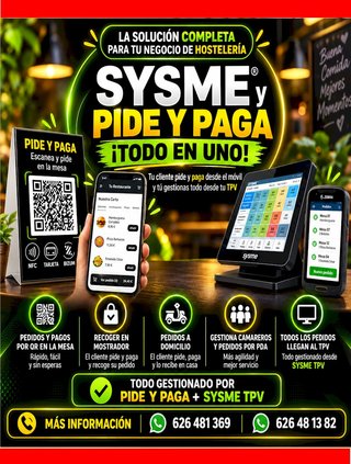 TPV Sysme Pide y Paga Todo en Uno