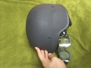 Casco táctico negro airsoft + gafas protección