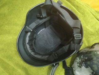 Casco táctico negro airsoft + gafas protección