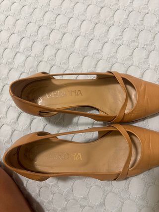 Zapatos tacón piel VERONA BEIG