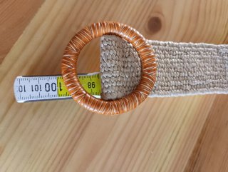 Cintura di corda intrecciata con fibbia