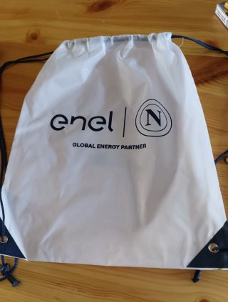Sacca Enel Nylon Blu e Bianco