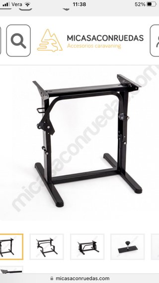 Pie de mesa abatible y plegable CARBEST.