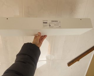 Estante cuadros IKEA Mosslanda blanco