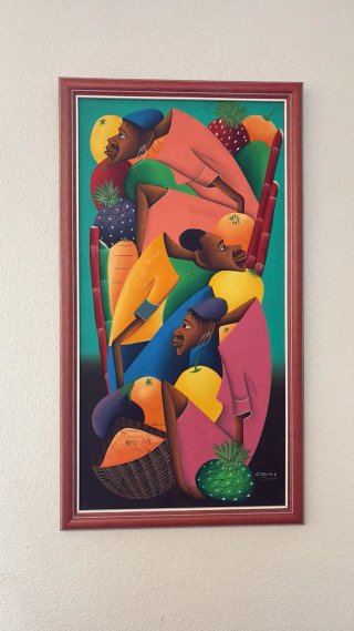 Pintura Naíf Caribeña del artista Laurent Casimir