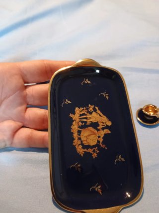 Mini set da tè blu e oro