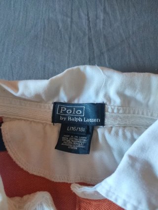 Polo Ralph Lauren Naranja Rayas Talla L (16/18)