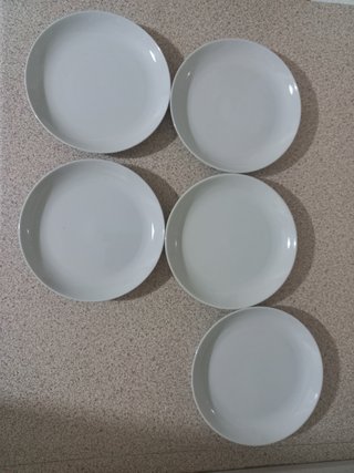5 piatti da frutta in porcellana