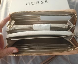 Monedero Guess Mujer Rosa y Dorado