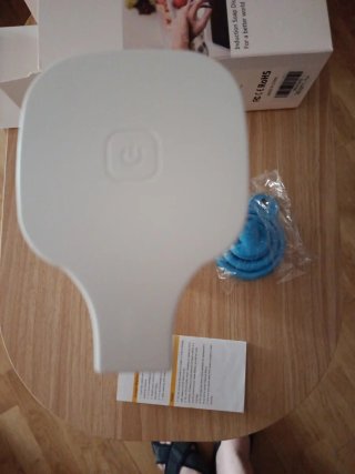 Dispensador jabón automático blanco y azul