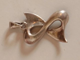 Ciondolo Fiocco Argento 925 Marcassite