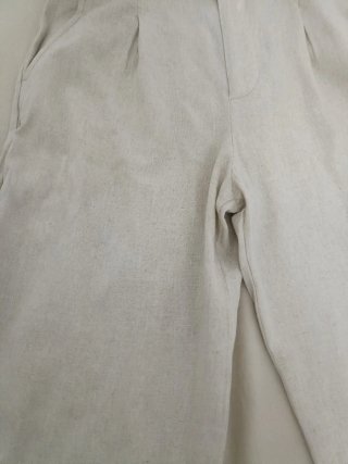 Pantalón Zara Lino Beige Talla XS con Correa