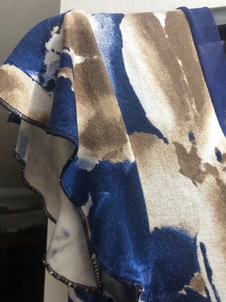 Abito donna fantasia floreale blu e marrone