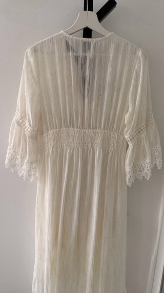 Vestido Boho Beige y Blanco