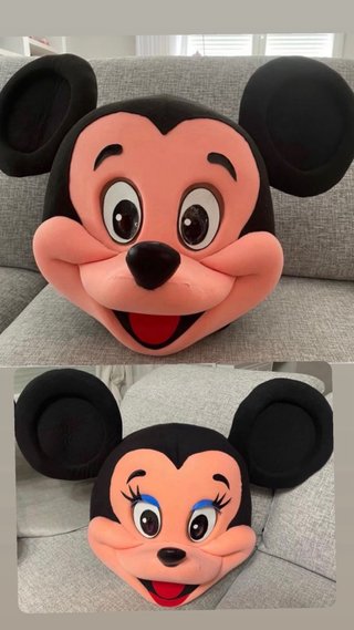 Cabezas Disfraz Mickey y Minnie