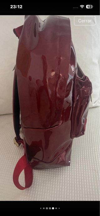 Mochila MIPAC Roja Charol Metalizada NUEVA
