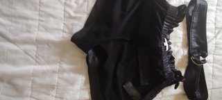 Pantaloncino donna nero con cintura