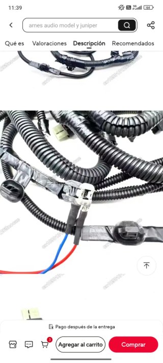 Arnés sensor parachoques delantero Tesla modelo 3Y