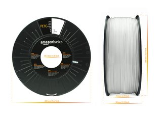Filamento 3D Amazon Basics PETG bianco 1,75 mm 1 kg