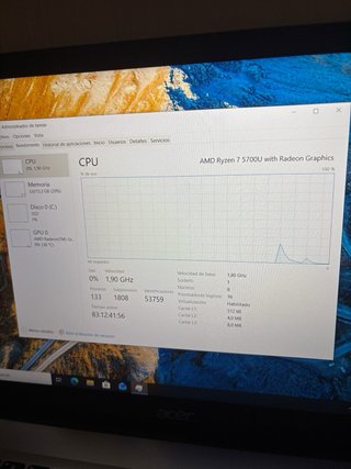Portatil Acer AMD (8 nucleos 16 hilos)