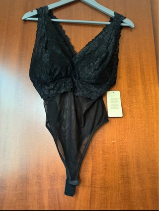 Body in pizzo nero taglia unica