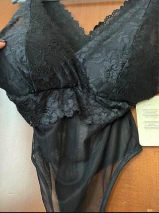 Body in pizzo nero taglia unica