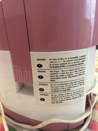 Licuadora Vintange Fagor rosa y blanca