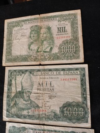 Lote de 4 Billetes Antiguos Españoles