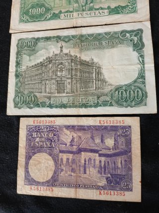 Lote de 4 Billetes Antiguos Españoles