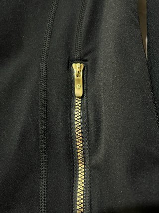 Giacca Lululemon Nera Gold Zip Donna