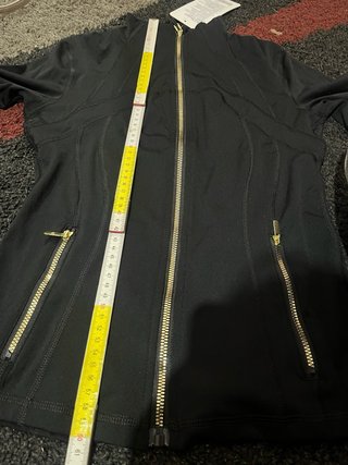 Giacca Lululemon Nera Gold Zip Donna