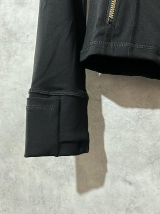 Giacca Lululemon Nera Gold Zip Donna
