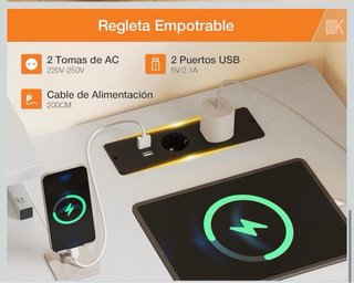 Escritorio blanco L modular