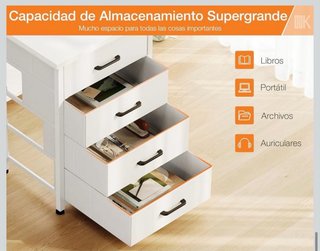 Escritorio blanco L modular