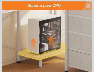 Escritorio blanco L modular