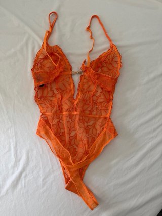 Body de encaje naranja Undiz Talla S
