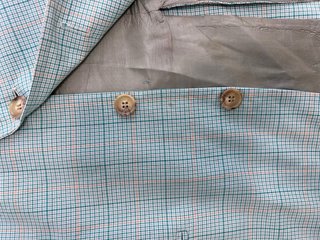 Giacca Vintage Quadri Verde Acqua Sartoriale
