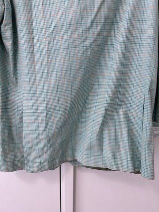 Giacca Vintage Quadri Verde Acqua Sartoriale