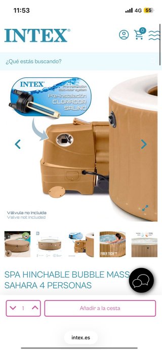 Jacuzzi Hinchable Intex PureSpa Bubble Massage