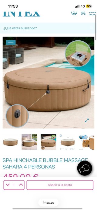 Jacuzzi Hinchable Intex PureSpa Bubble Massage