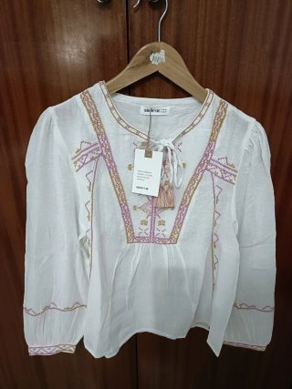 Blusa Brownie bordada talla M