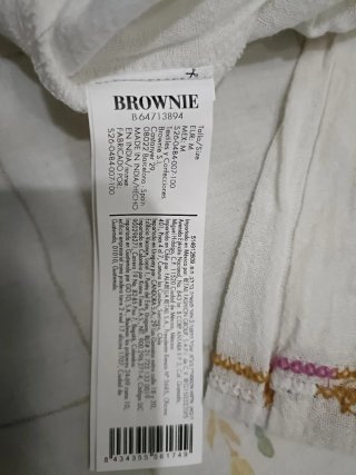 Blusa Brownie bordada talla M
