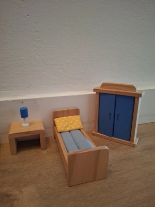 Casa Muñecas Habitación Madera